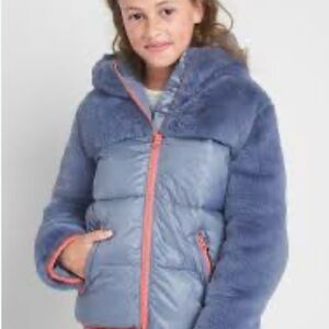 GAP Kids Mixed Fabric Puffer Jacket